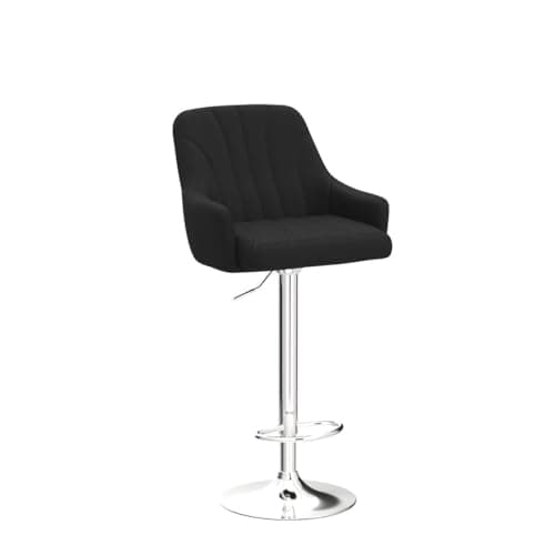 VECELO Black Counter Height Adjustable Barstool Set, Swivel with Back & Arm