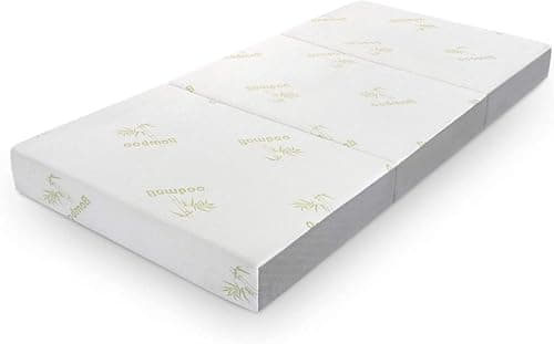 Inofia Queen 6 Trifold Memory Foam Mattress with Removable Cover - Portable & Foldable Bed (78 x 58)