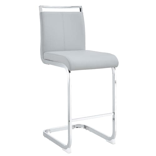 White Counter Height Bar Stools withbacks Set of 4 Chrome Legs Ideal for Kitchen Dining Island Bar