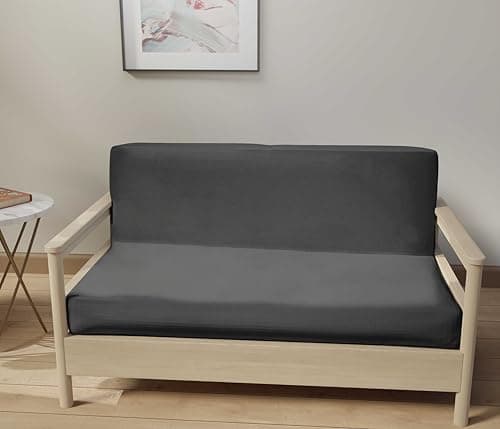 LANE LINEN Full Size Dark Grey 100% Cotton Futon Slipcover