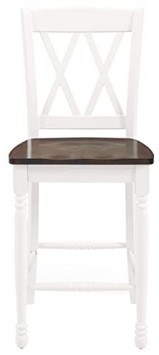 Crosley Shelby Wood Counter Height Bar Stools Set of 2