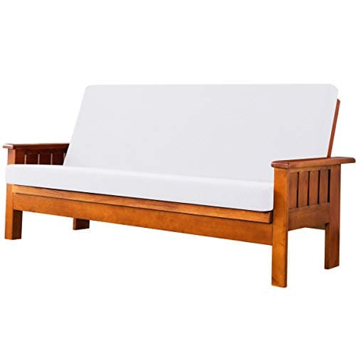 CHUN YI Jacquard Stretch Futon Cover Fit 6-8 Inches Sofa Bed (Dark Blue)