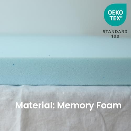 Simple&Opulence 2 Inch Cooling Gel Mattress Topper, Ventilated for Back Pain Relief - Queen Size