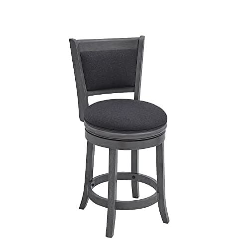 Black Ball & Cast Swivel Barstool, 24" Seat Height, Set of 1