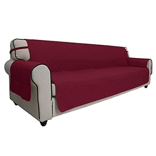 Wine Futon Sofa Slipcover Waterproof No-Stitching Pets Kids Dog Cat Protector