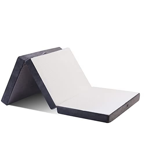 Tri-Fold Futon Mattress - Foldable Sofa Bed for Back Pain Relief & Guests