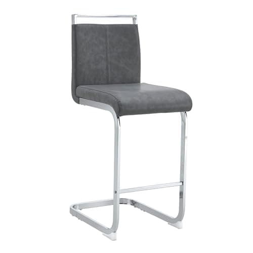 White Counter Height Bar Stools withbacks Set of 4 Chrome Legs Ideal for Kitchen Dining Island Bar