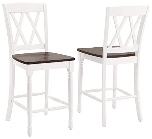 Crosley Shelby Wood Counter Height Bar Stools Set of 2