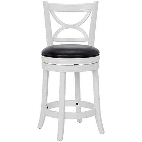 Black Ball & Cast Swivel Barstool, 24" Seat Height, Set of 1