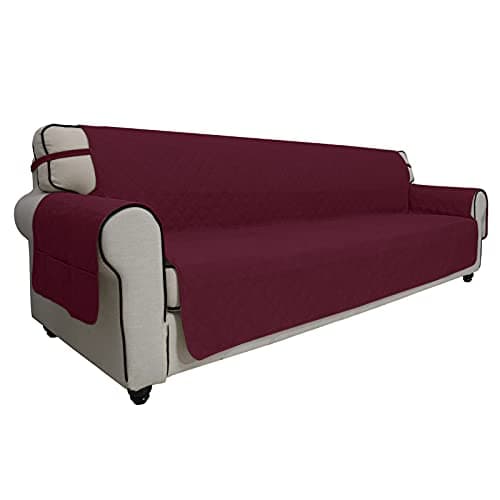 Wine Futon Sofa Slipcover Waterproof No-Stitching Pets Kids Dog Cat Protector