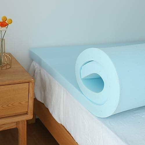 Simple&Opulence 2 Inch Cooling Gel Mattress Topper, Ventilated for Back Pain Relief - Queen Size