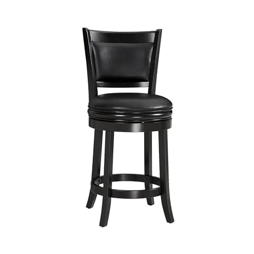 Black Ball & Cast Swivel Barstool, 24" Seat Height, Set of 1