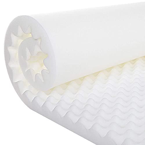 Gilbin Egg Crate Hi-Density Foam Mattress Topper for Support and Pain Relief - Twin XL