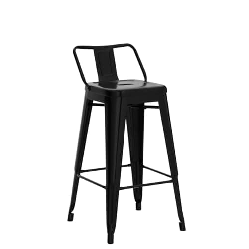 Yaheetech 30 Inch Matte Black Bar Stools Set of 4, Counter Height Kitchen Chairs
