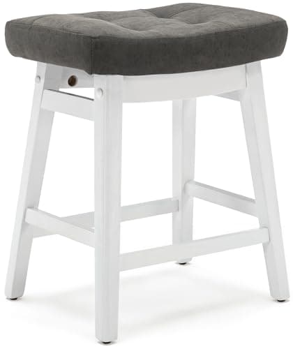 Black Counter Height Bar Stools Set of 2 for Kitchen Counter