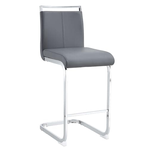 White Counter Height Bar Stools withbacks Set of 4 Chrome Legs Ideal for Kitchen Dining Island Bar