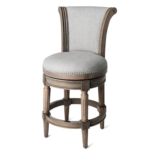 Maven Lane Reclaimed Oak & Ash Grey Swivel Bar Stool