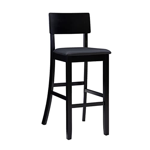 Linon Home Torino Collection Contemporary Black Bar Stool