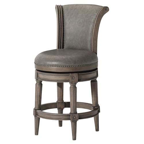 Maven Lane Reclaimed Oak & Ash Grey Swivel Bar Stool