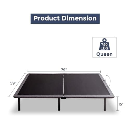 IULULU Queen Adjustable Bed Frame with Wireless Remote