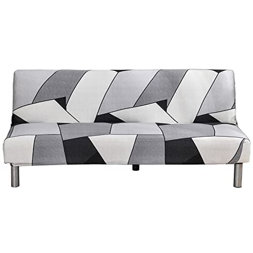 Premium Polyester Futon Cover for Full Size Armless Sofas, Machine Washable Velvet Peacock Blue - SFCT
