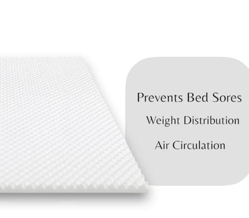 Egg Crate Foam Mattress Topper for Optimal Support & Pressure Relief (Queen)