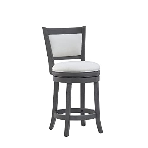 Black Ball & Cast Swivel Barstool, 24" Seat Height, Set of 1