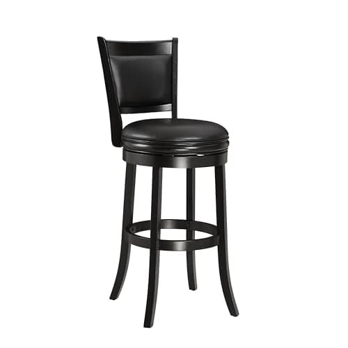 Black Ball & Cast Swivel Barstool, 24" Seat Height, Set of 1