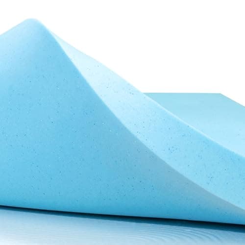 SUBRTEX Ventilated Gel Infused Queen Mattress Topper Blue CertiPUR-US Certified