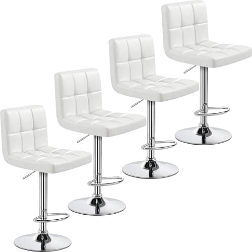 Yaheetech Modern Counter Height Bar Stools Set of 2, Light Gray