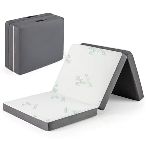 KOMFOTT 4 Inch Tri-Fold Foldable Mattress with Storage Bag