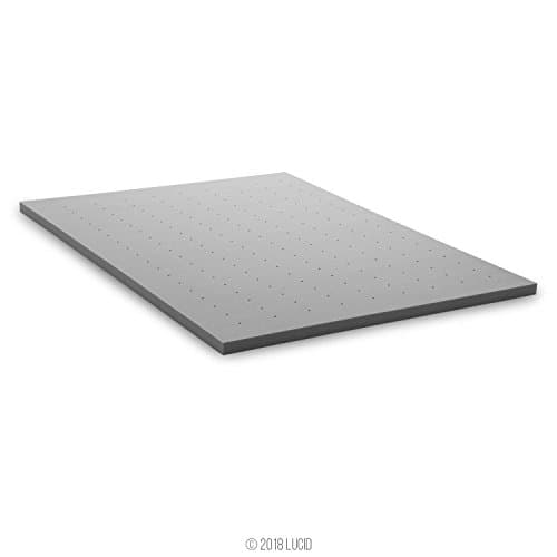LUCID 2 Inch Queen Mattress Topper – Memory Foam & Bamboo Charcoal