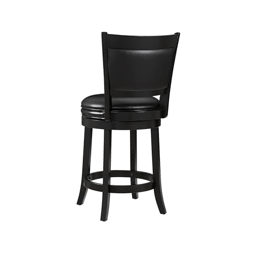 Black Ball & Cast Swivel Barstool, 24" Seat Height, Set of 1