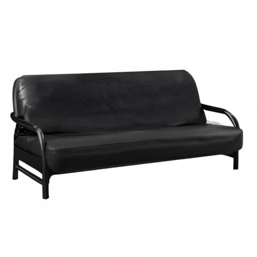 OctoRose 3 Full Size Waterproof Faux Leather Black Pet Friendly Futon Mattress Cover