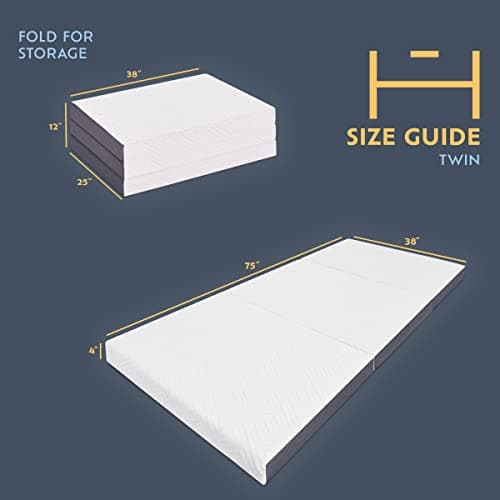 Heyward Premium 4” Memory Foam Twin Mattress | Portable & CertiPUR-US Certified