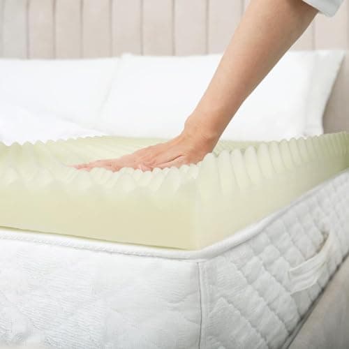 Gilbin Egg Crate Hi-Density Foam Mattress Topper for Support and Pain Relief - Twin XL