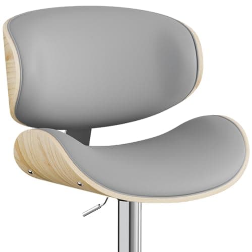 Mid-Century Modern Black Bar Stool Set of 4 with Back