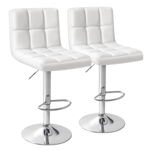 Homall Modern PU Leather Kitchen Bar Stools, Black (Set of 2)