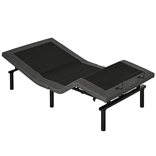 HOMCOM Twin XL Zero Gravity Power Bed with Ergonomic Incline, Gray