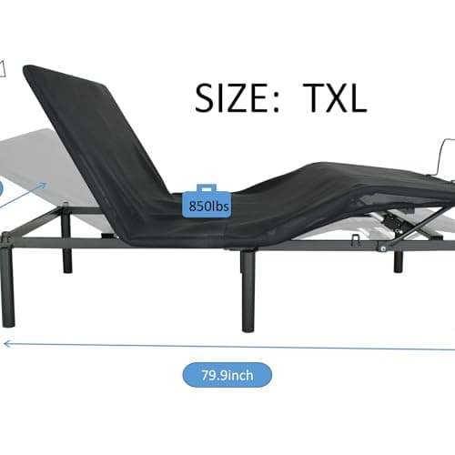 MOOSH Electric Foldable Bed, Antique Black, Steel, Quick Assembly