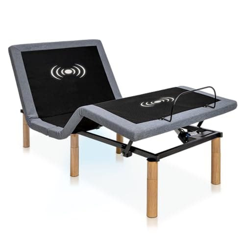 Hedva Massage Bed Frame with USB Ports, LED Light, Easy Assembly
