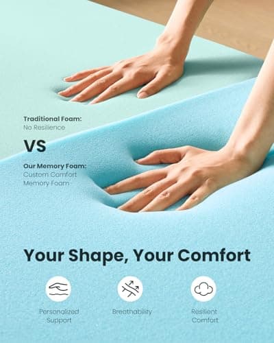 Dreamsmith 2 Inch Cooling Gel Memory Foam Mattress Topper for Back Pain