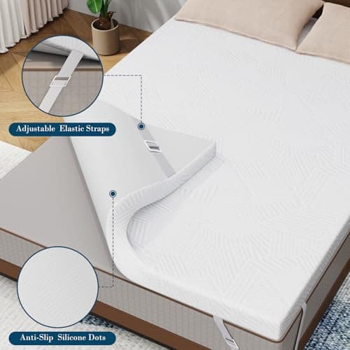 CertiPUR-US & Oeko-Tex Certified 2 Inch Queen Memory Foam Mattress Topper