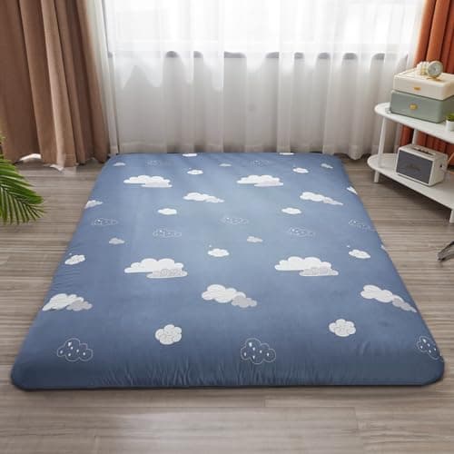 EFELIM Queen 150x200cm Printed Japanese Futon Mattress Cover with Zipper