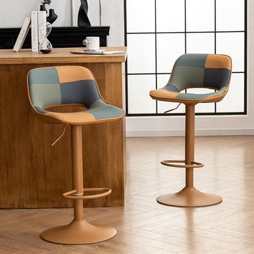 TanGreen Boho Colorful YOUNIKE Bar Stool Set of 2