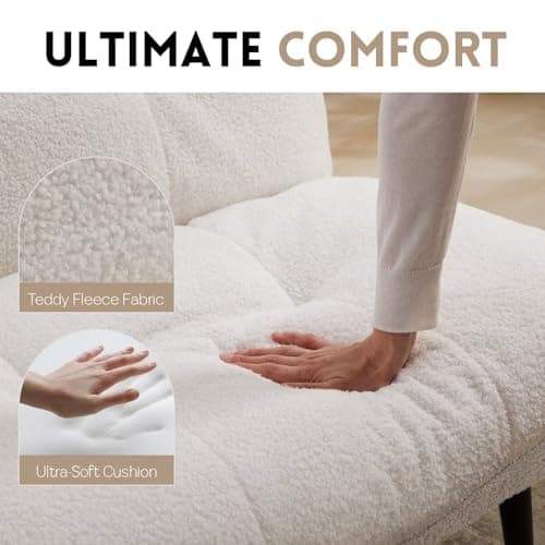 Beige Adjustable Futon Love Seat for Small Spaces