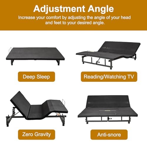 Kangmusi King Size Zero Gravity Adjustable Bed Base Frame