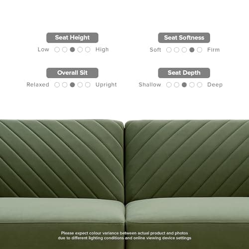 Mopio Olive Green Premium Velvet Futon Sofa Bed