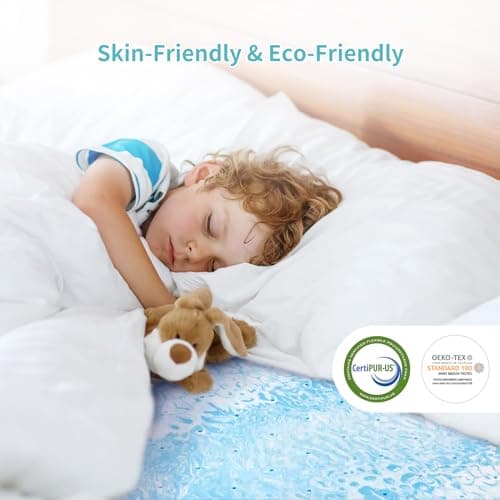 2 Inch Memory Foam Mattress Topper for Twin Size Bed, Cooling Gel Infused Pad for Back Pain Relief - CertiPUR-US Certified
