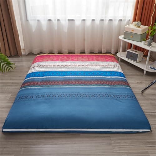EFELIM Queen 150x200cm Printed Japanese Futon Mattress Cover with Zipper